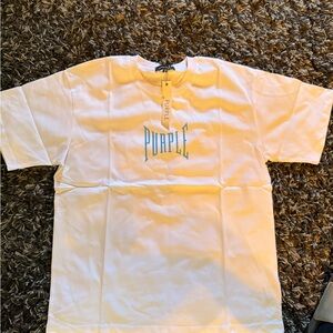 Purple White Short Sleeve Tee